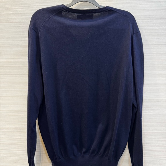 Ralph Lauren Pima Cotton V-Neck Sweater in Navy size Large - Picture 4 of 6